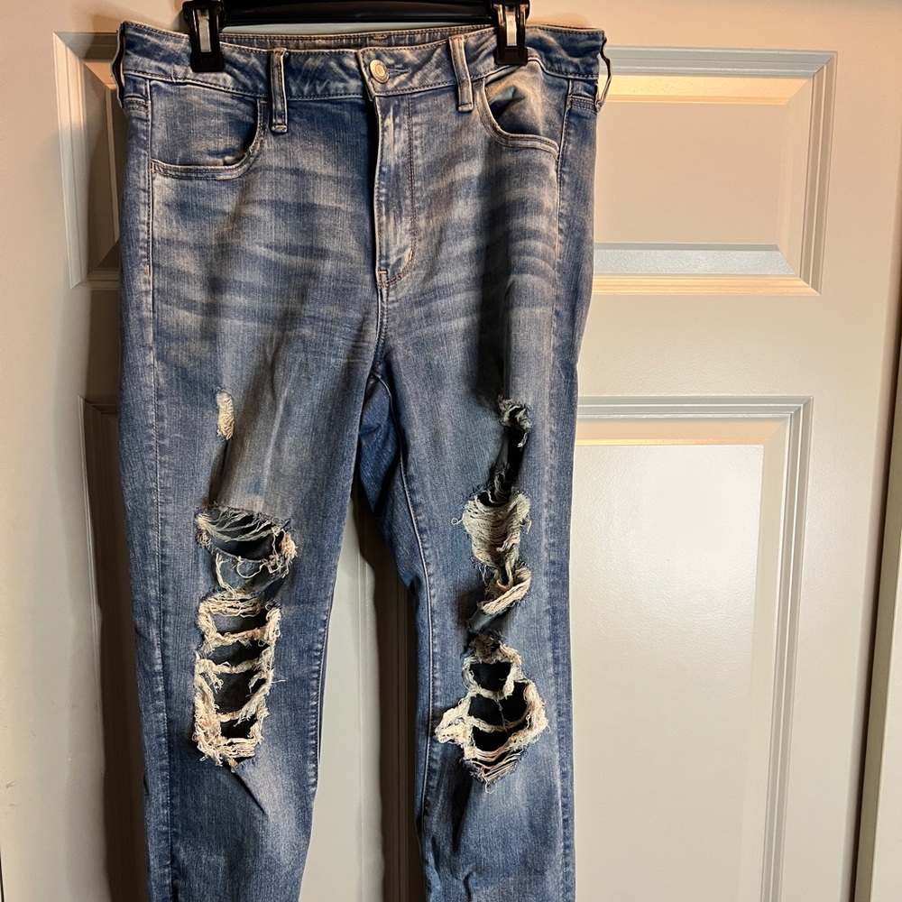 Distressed jeans